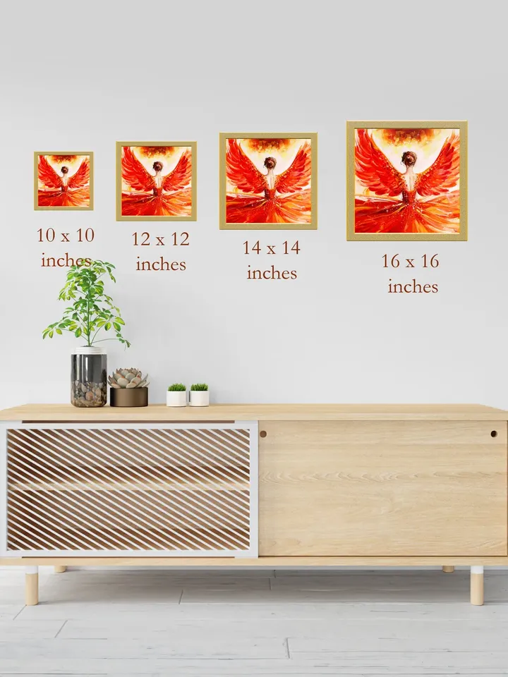Phoenix Goddess Oil Painting Woman Phoenix Art Original Phoenix Angel Artwork Phoenix Girl Wall Art . MADE TO ORDER