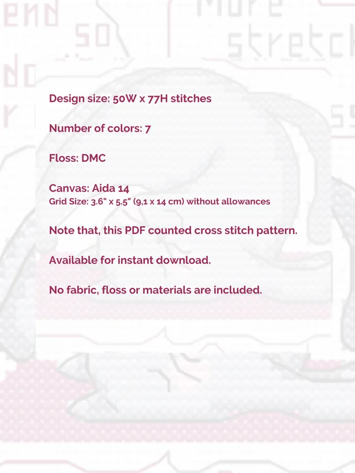 Cross stitch pattern Yoga, easy cross stitch chart PDF, gift idea for yoga lover