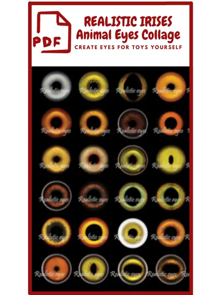 Eyes for Printing Realistic Irises, Cat Eyes, Cat Irises, Realistic Eyes, Doll Eyes, Teddy Bear, Bottle Caps, Pendants