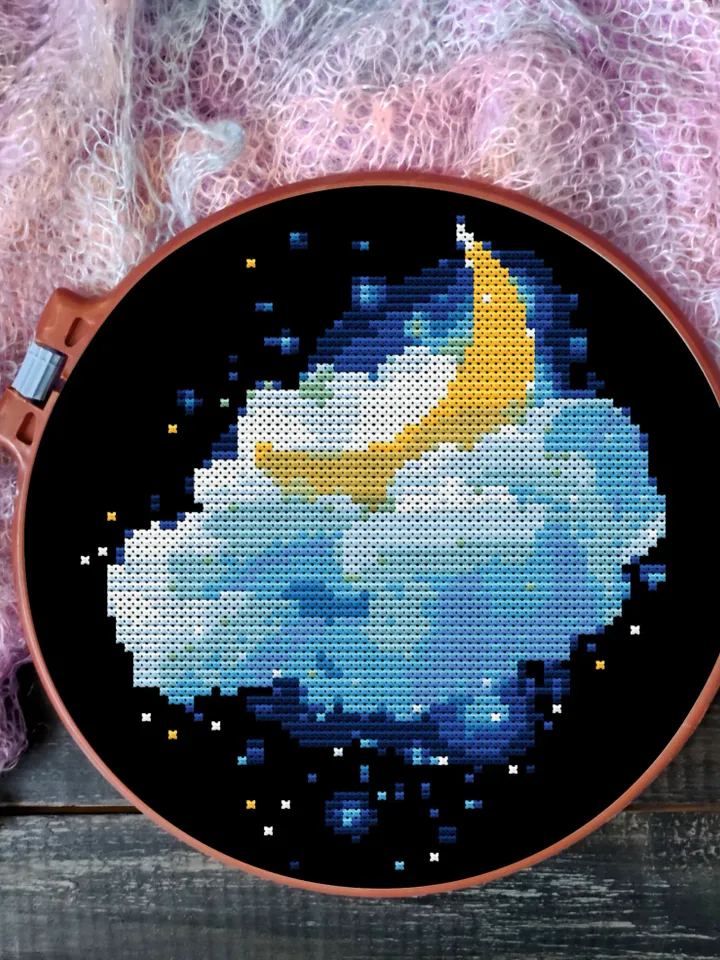 Cross stitch pattern Night Simple cross stitch