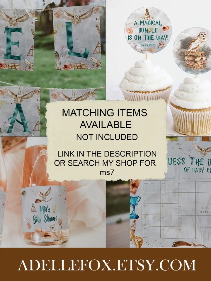 Winter Wizarding World Due Date Calendar Game Baby's Birth Date Game; Magic School Baby Shower; Guess the Due Date Calendar printable; ms7