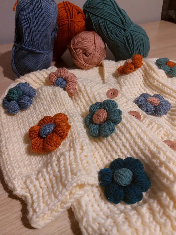 Handmade Knit Matching Cardigans for Mom and Baby - Matching Set