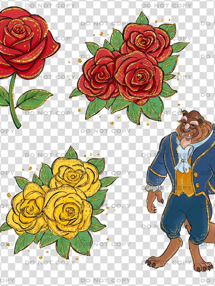 All princess png clipart, watercolor beauty and the beast clipart, magic kingdom illustration, Belle T-shirt design, tshirt princess design