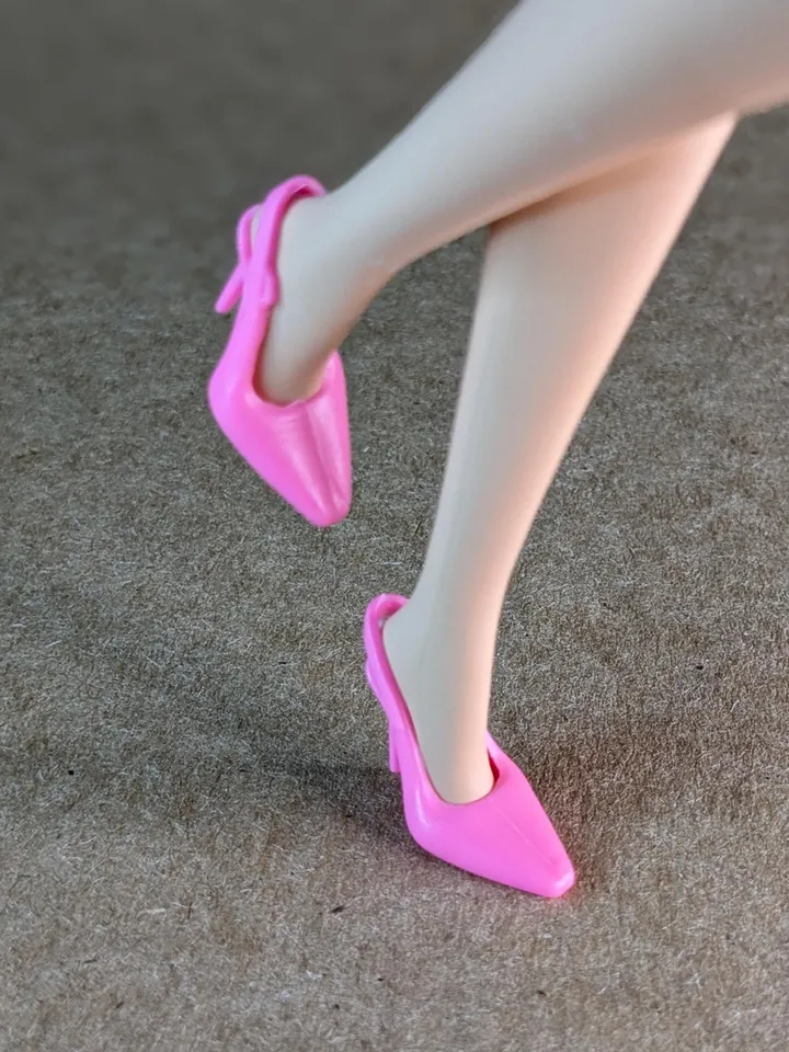 Pink high heel sandals for 1/6 scale female dolls