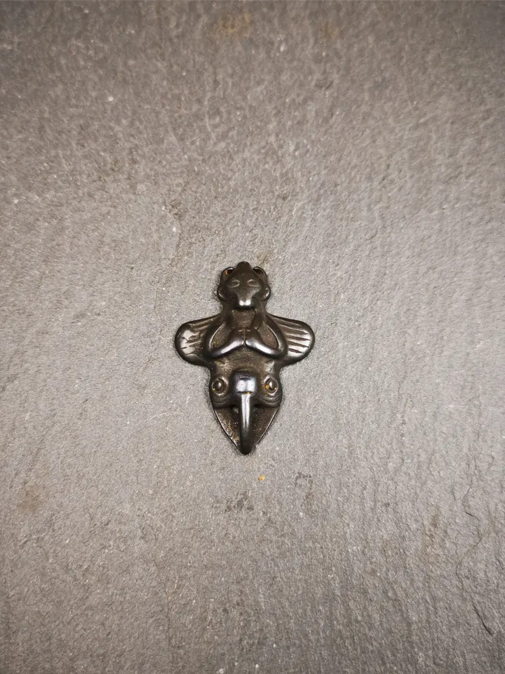 Gandhanra Handmade Tibetan Buddhist Amulet Garuda,Garula,Suparna,Golden-winged Bird Pendant,Made of Thokcha,1.26&quot;
