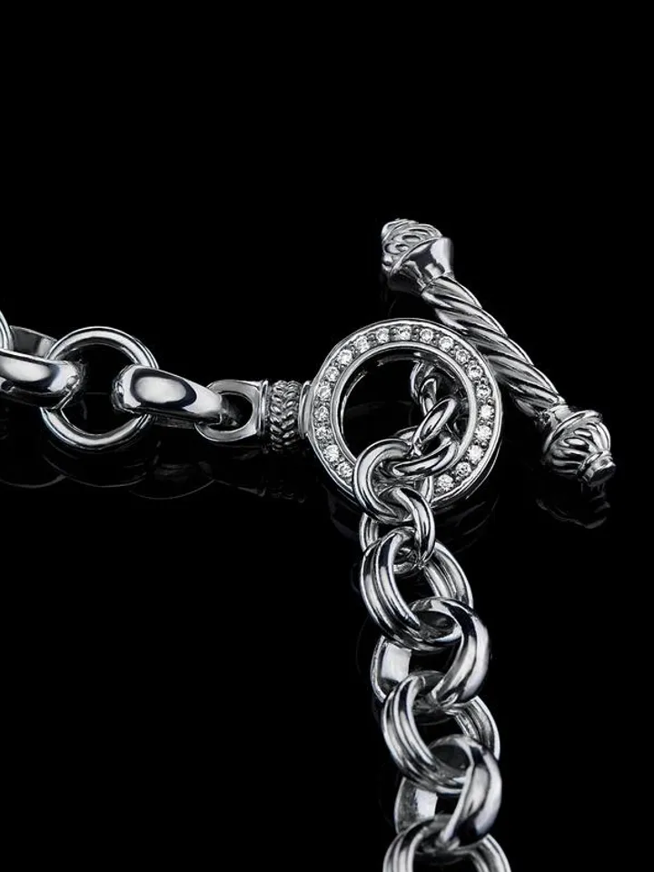 Bracelet made of 925 silver with a large pendant in the shape of coffee.