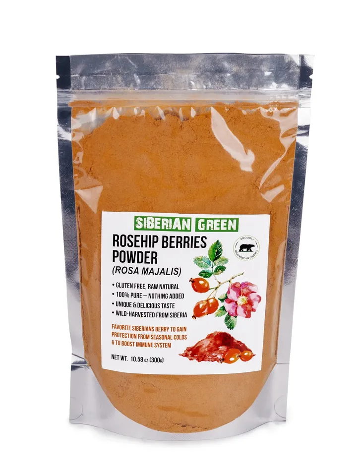 Siberian Rose Hips Powder 300g Rosehips Herbal Tea Flour from Wild Harvested Seeds