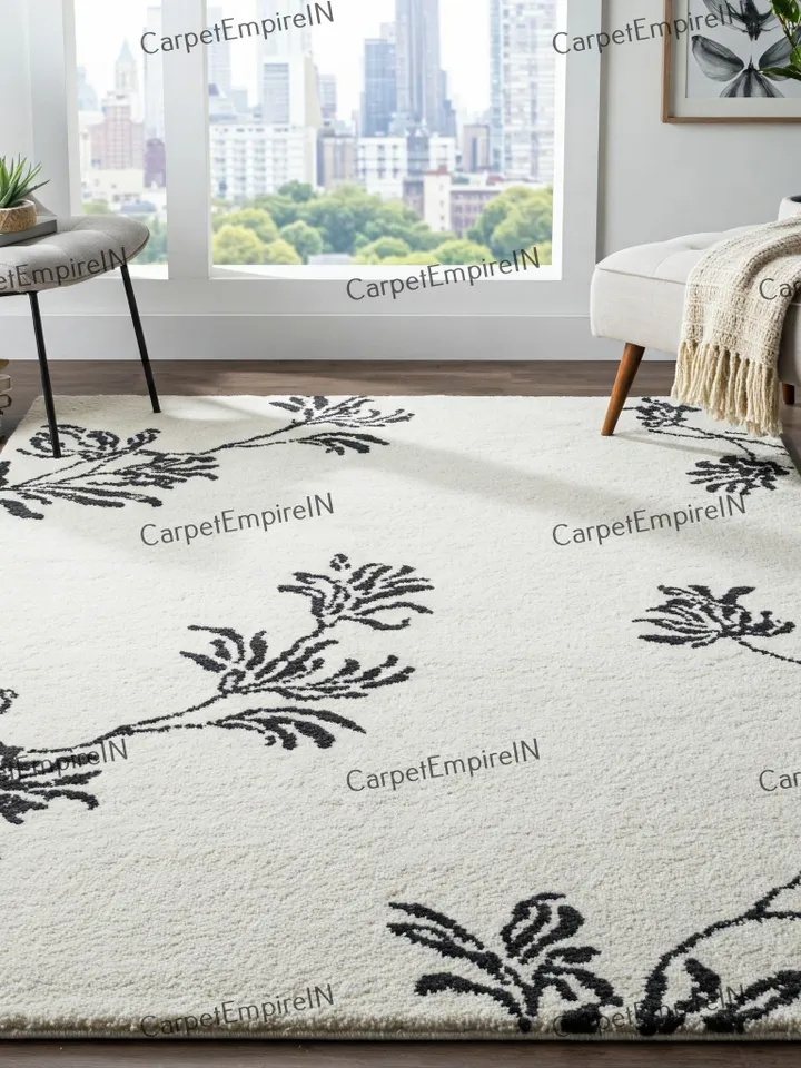 8x10 Floral Rug, Hand-Tufted Area Rug – Soft Plush, Organic Shape, Earthy Tones – Available in Multiple Size 4x6,5x7,6x9,8x10,9x12,10x14....