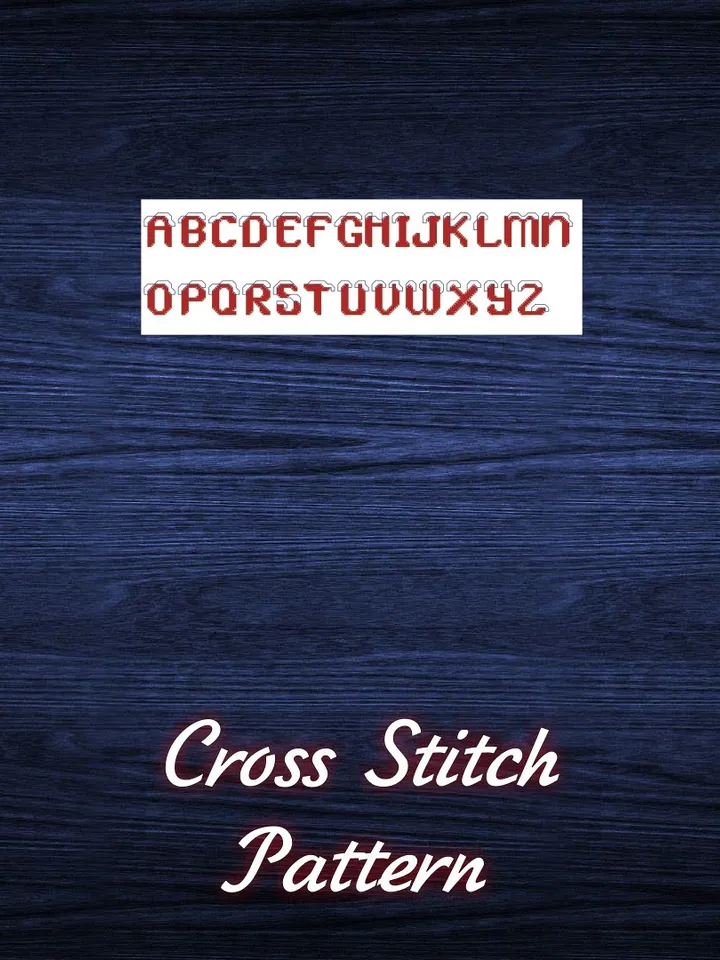 FREE Vintage Cross Stitch Pattern Alphabet Counted Digital Download PDF