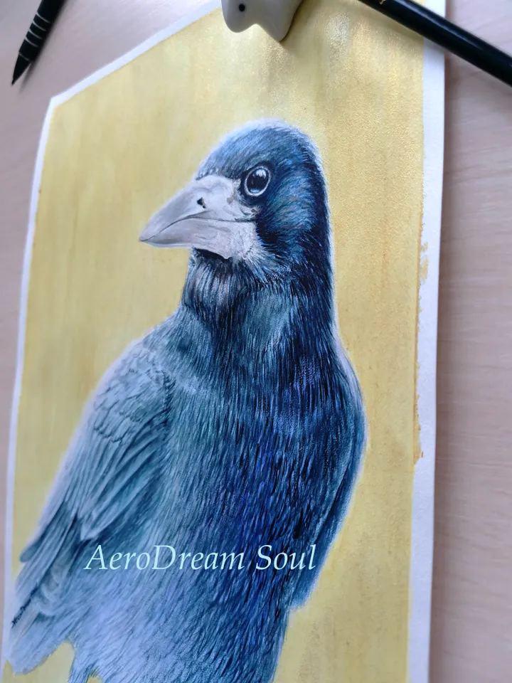 Rook watercolor digital art by AeroDreamSoul