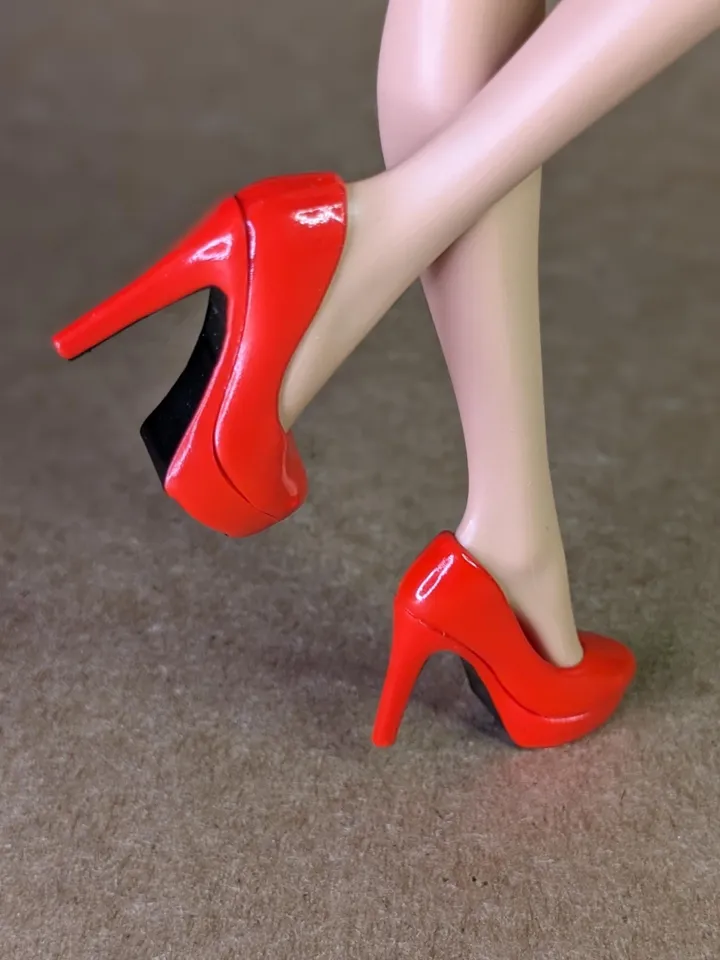 Red heels shoes for fashion female dolls (Color Infusion, MH)