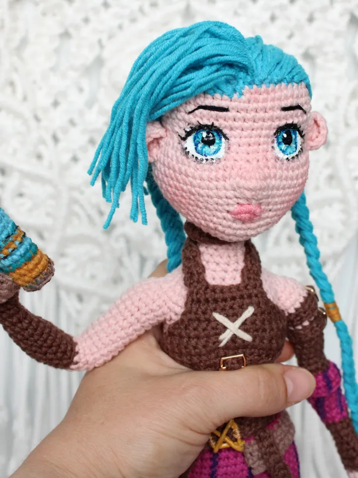 Doll crochet pattern PDF in English Amigurumi doll Jinx Crochet tutorial