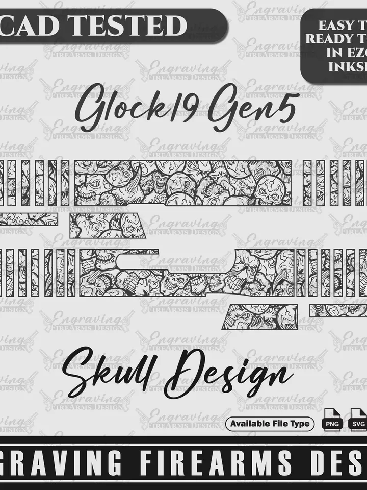 Engraving Firearms Design Glock19 Gen5 Skull Design