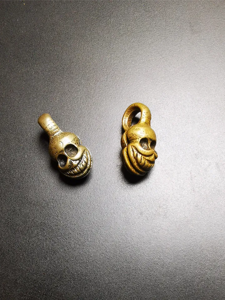 Gandhanra Handmade Skull Sitavana Shape Bead Counter Clip for Prayer Beads, Mala Bead Accessories,Made of Copper