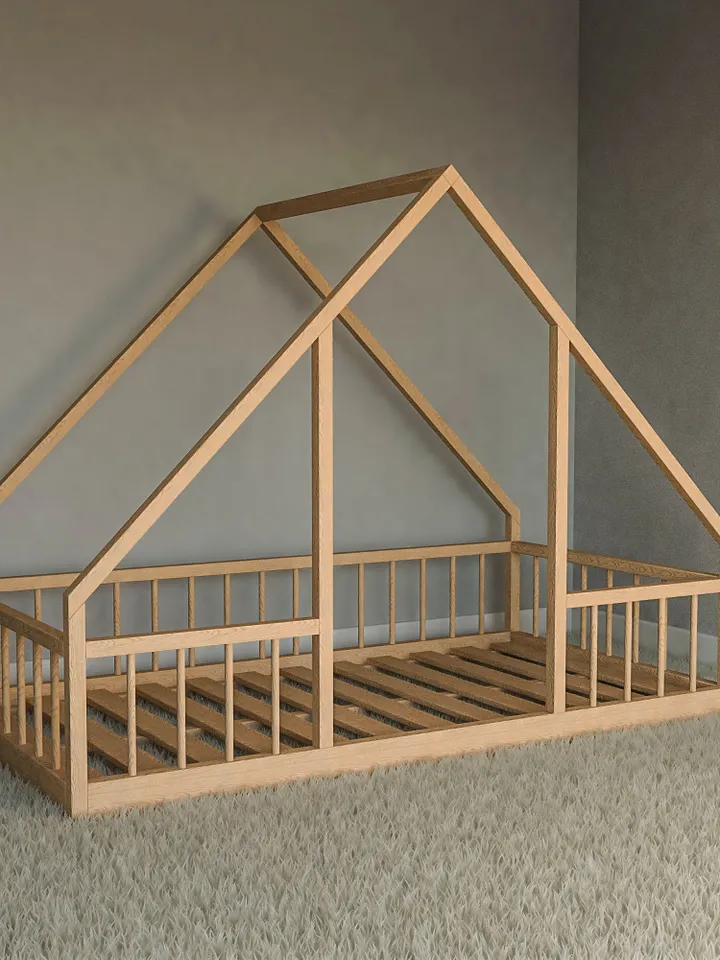 Montessori Floor House Bed Plan, Twin Size, PDF, DIY