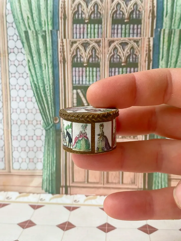 Boxes for doll house. Storage box. 1:12. Puppet miniature. Dollhouse accessories.