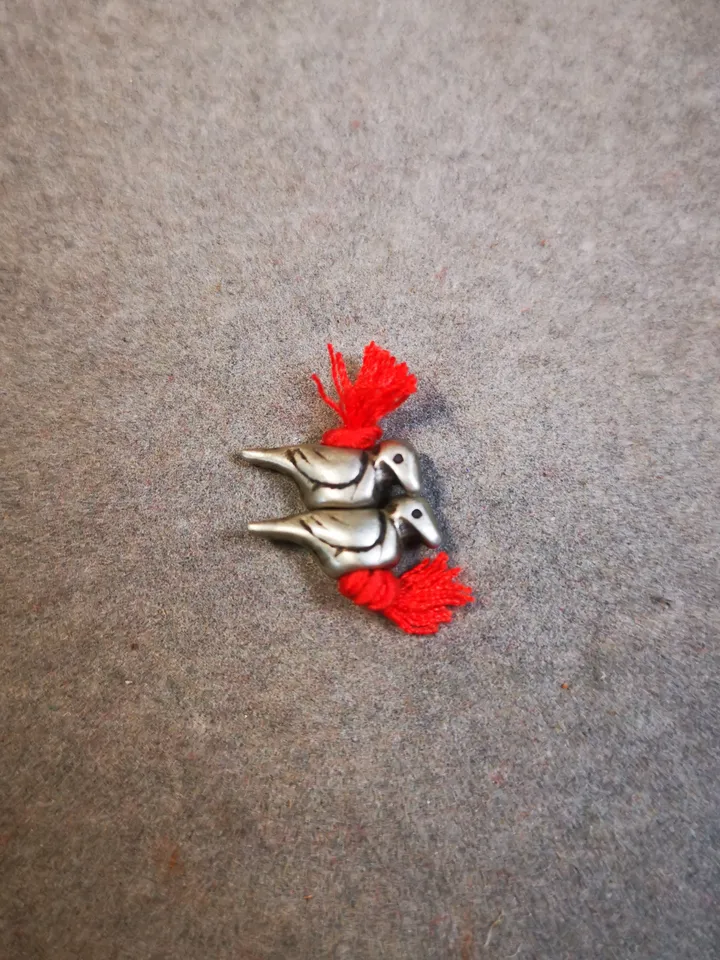 Gandhanra Antique Tibetan Amulet,Mini Phurba and Kartika(knife of the dakinis) ,for Prayer Bead Counter,Mala Accessories, Made of Red Copper