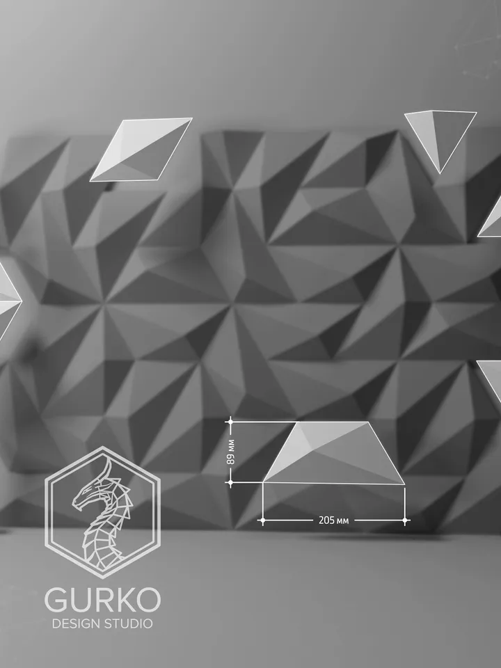 Parallelogram Tile Papercraft, Digital Template, PDF Download, Gurko, 3D Low Poly, Pepakura, DIY Origami Sculpture, Paper Decor