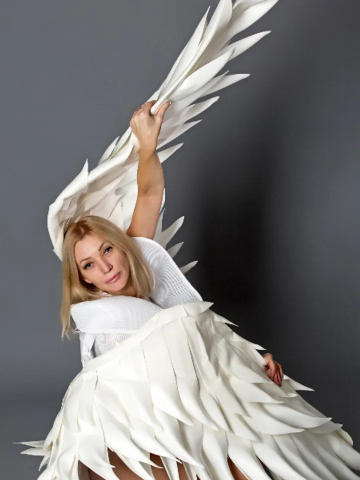 White wings costume Wedding sexy wings Angel wings Cosplay wings Extra large wing, movable wings,sky angelangelic visual
