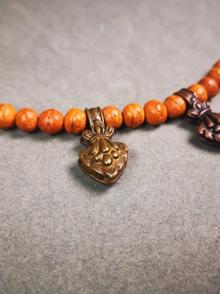 Gandhanra Handmade Buddhist Mala Counter Clip,Bum Counter Clip for Prayer Beads,Mani Jewel/Wish-Fulfilling Cintamani Shape,Mala Accessories
