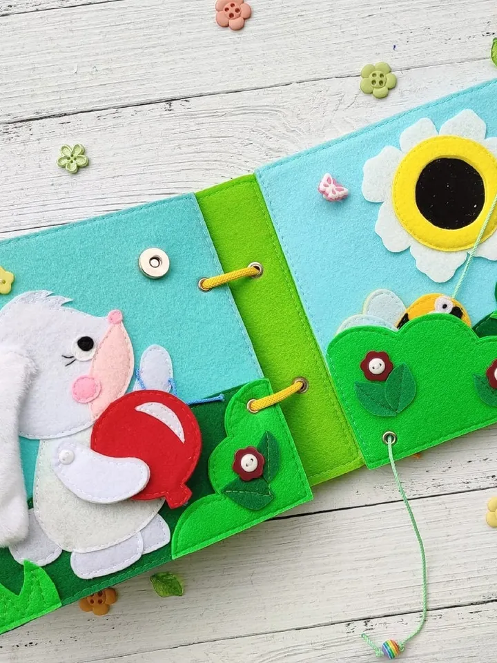 Animals Quiet book pattern PDF & Tutorial, Fox Mini Book, Felt activity book pattern svg, Quiet book sewing ideas for toddler 2, 3 year old