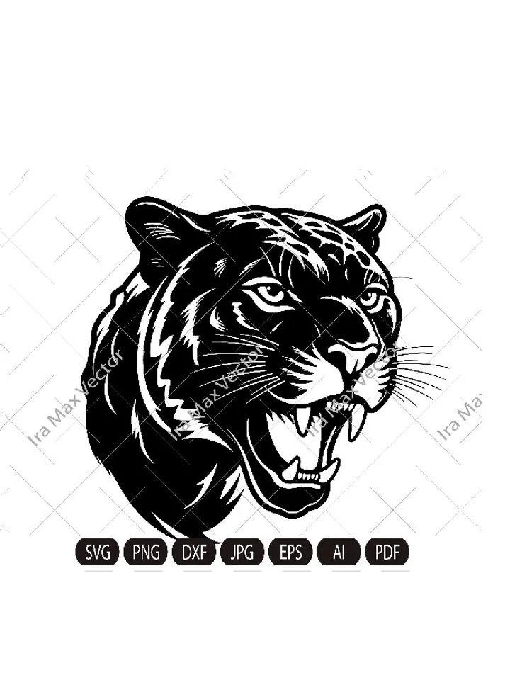 Panther Face svg / Panther Head svg / Panther svg / Panther Mascot svg / Panther Head / Panther Printable / Panther logo/ INSTANT DOWNLOAD