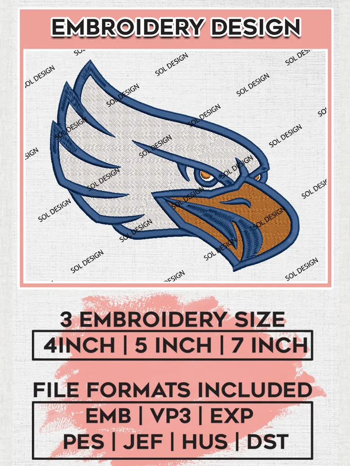 NCAA North Texas Mean Green Team Head Mascot Logo Embroidery Design Files, NCAA North Texas Mean Green Team Embroidery, NCAA Game Day, Machine embroidery designs, Digital Download