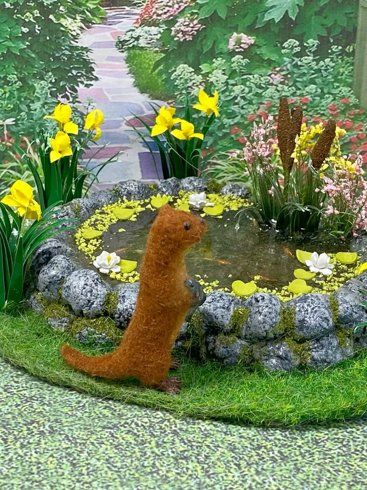 Water otter. Animal for the doll. Dollhouse miniature, Dollhouse miniature. 1:12.