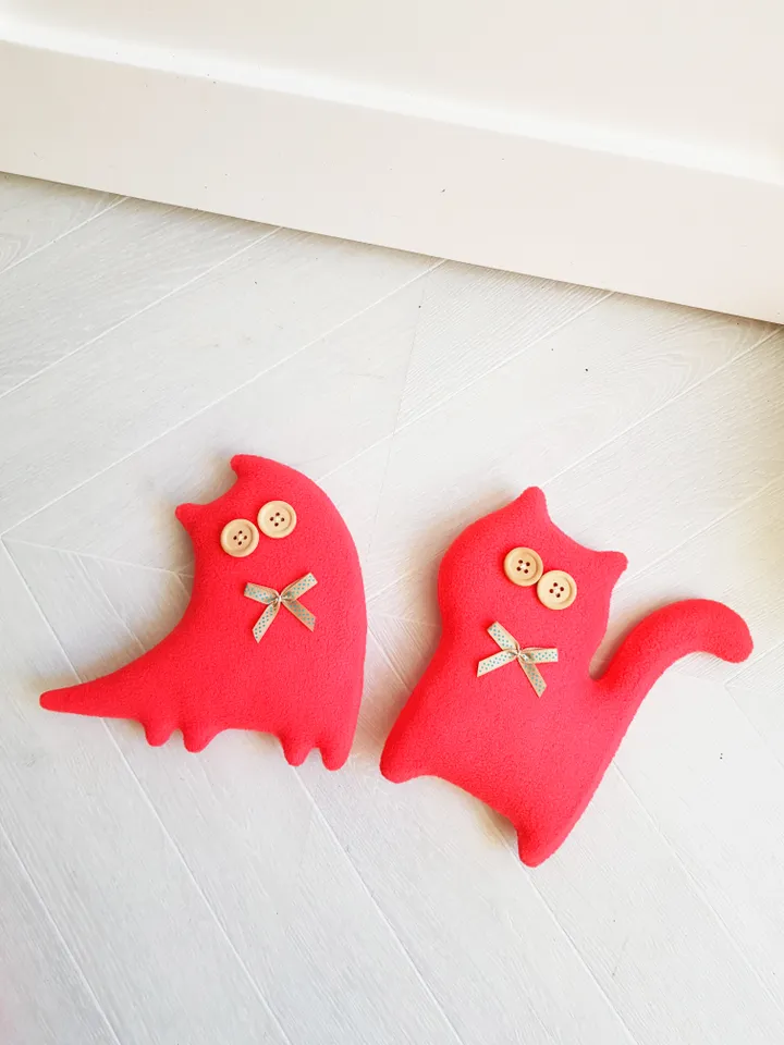 Pink Cat sewing pattern PDF, digital tutorial in english, plush toy sewing diy