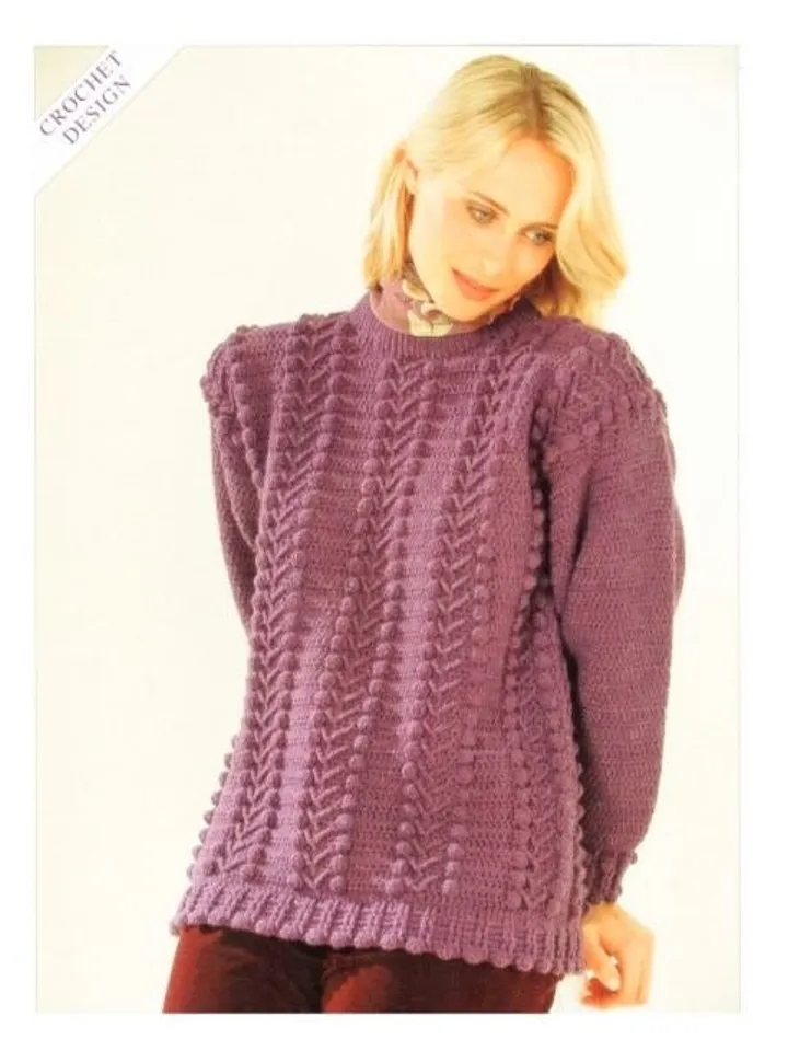 Sweater crochet pattern, women ladies sweaters pdf