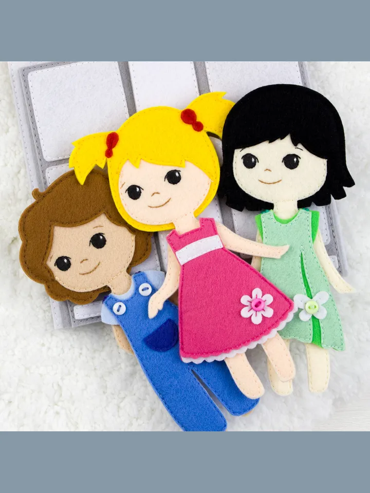 Felt Dolls Sewing Pattern