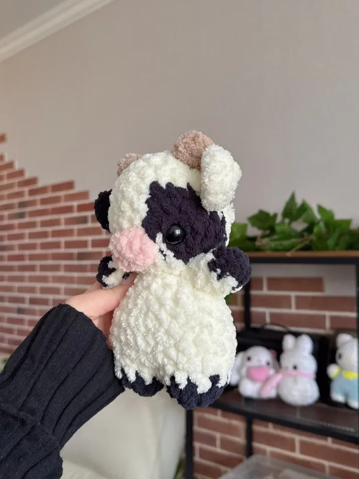 Crochet pattern chubby cow, plushie crochet toys, cow crochet, cute baby cow crochet pattern PDF file US terms