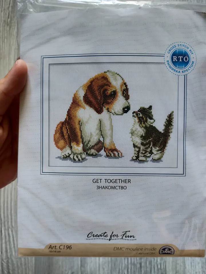 Cross stitch kit pets pattern