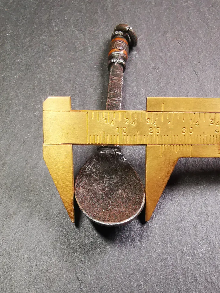 Gandhanra Handmad Tibetan Buddhist Tsog Offering Spoon,Serving Ritual Implement for Worship Ceremony,4.0" Length
