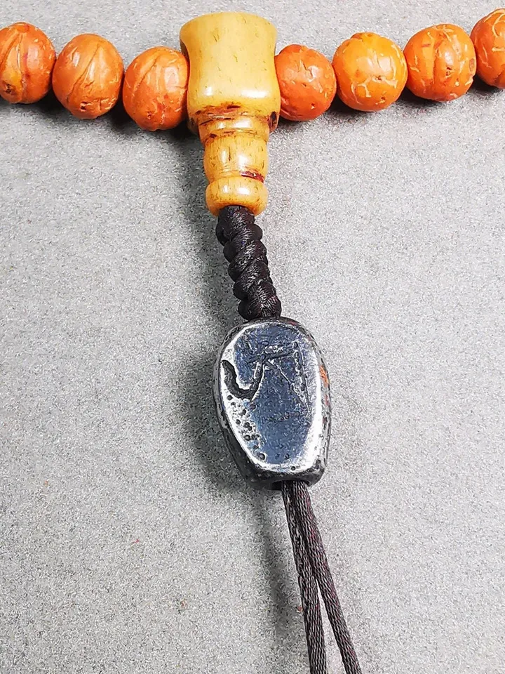 Gandhanra Handmade Tibetan Amulet,Skull Citipati Pendant Bead,Spacer Bead for Mala,Bag Hanging,Prayer Bead Accessories,0.63" × 0.43"
