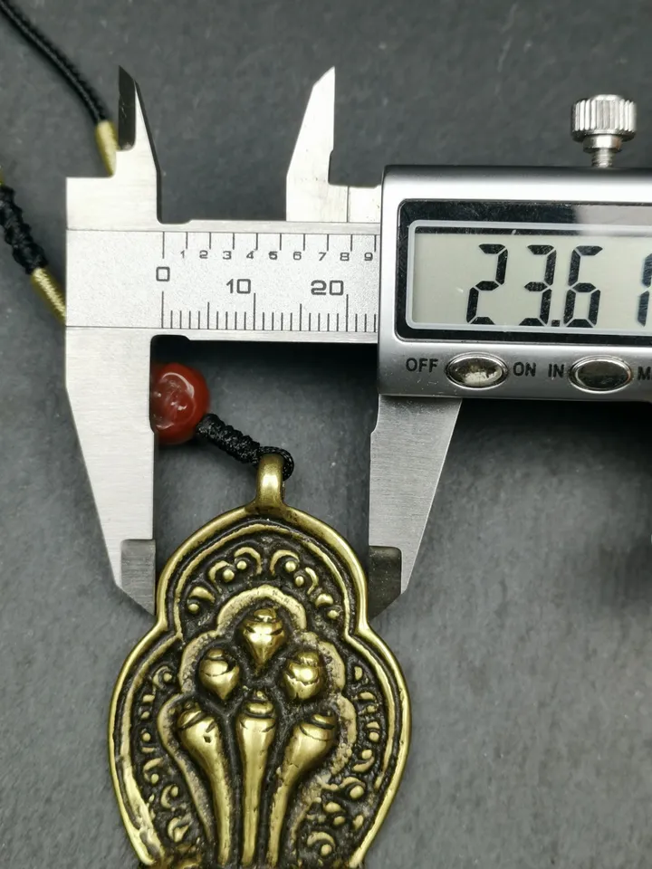 Gandhanra Antique Tibetan Buddhist Amulet,Mani Jewel Badge/Wish Fulfilling Cintamani Pendant,80 Years Old