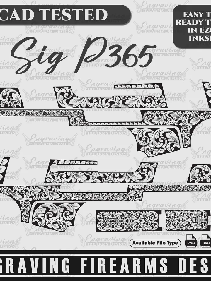 Engraving Firearms Design SIG P365 Scroll Design