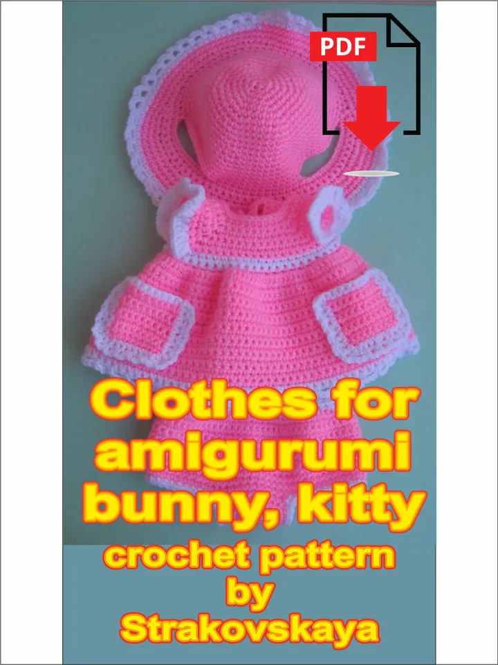 TUTORIAL Clothes for bunny and kitty 2 in 1 crochet patterns*