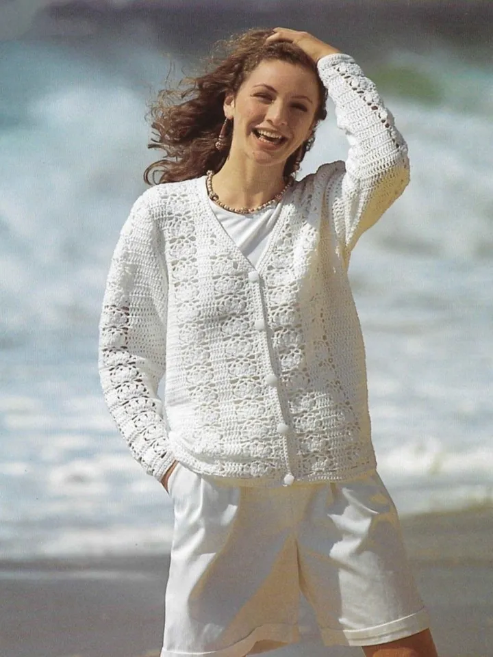 Cardigan crochet pattern , summer cardigan women crochet lace cardigan PDF
