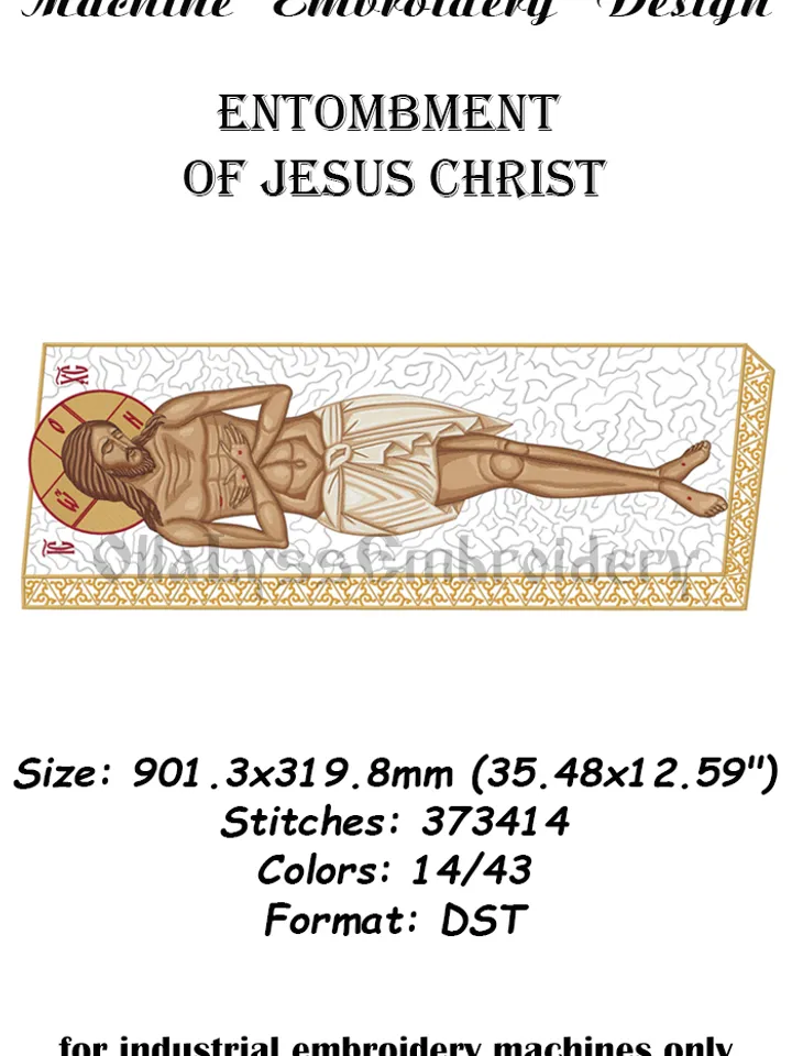 Entombment of Jesus Christ 2 embroidery design