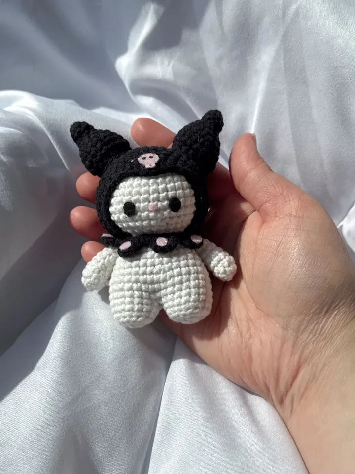 Kuromi crochet pattern, PDF US terms, sanrio collection crochet pattern