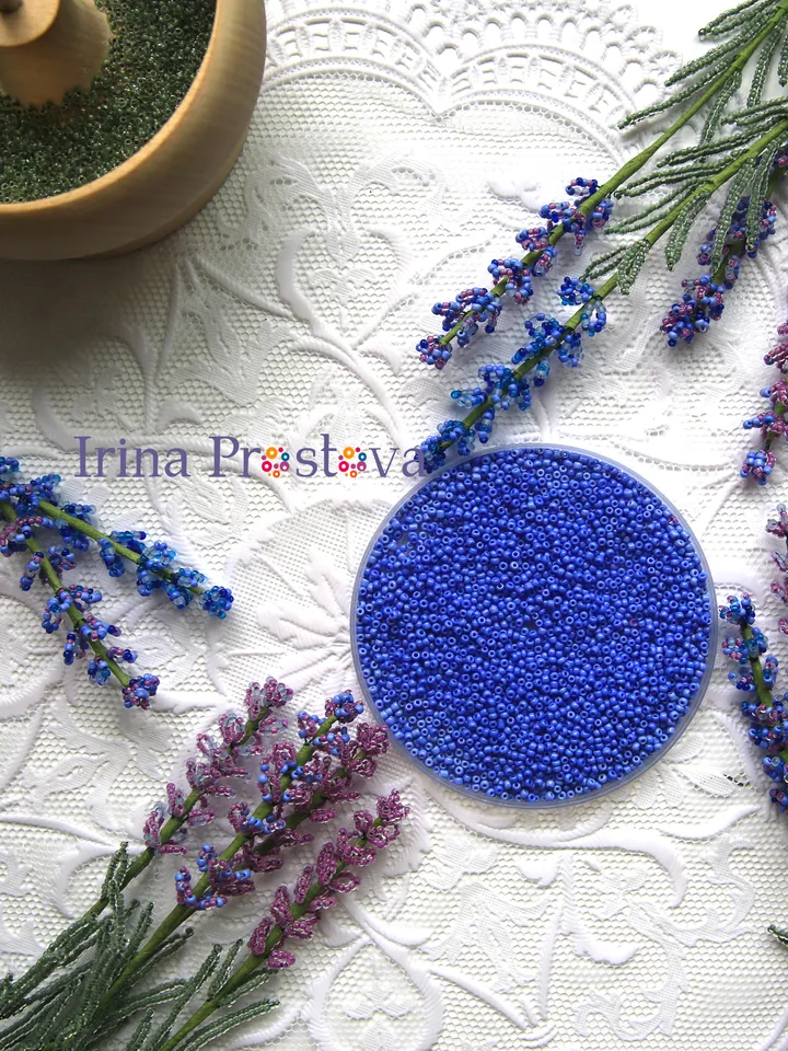 French Beaded Flowers pattern | Beaded Rose and Lavender | Seed bead patterns | Beading tutorial |Digital Download PDF