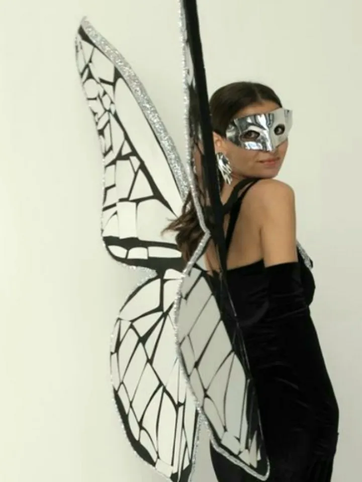 Mirror wedding wings, Mirrored butterfly wings, angel wings glowing, cosplay wings, party dance mirror, show wings