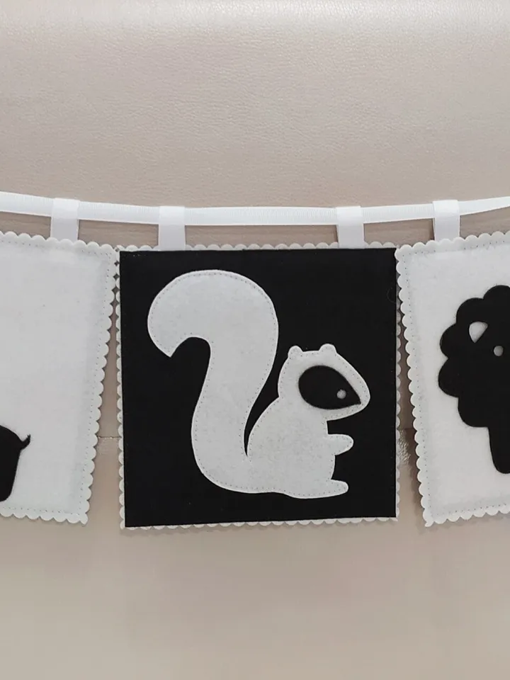 Infant Stimulation Contrasting Pattern, High Contrast quiet book pattern, Black and white felt cards for baby, Montessori newborn pdf