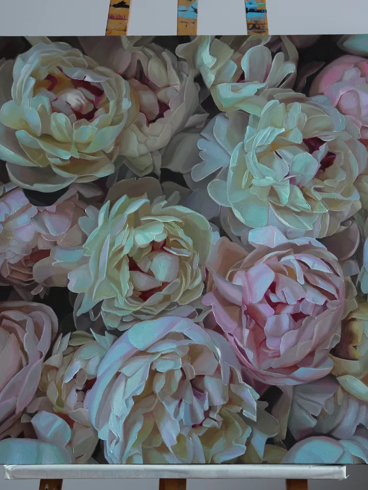 Magnificent peonies painting