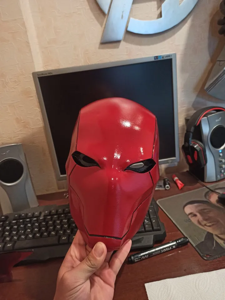 Red Hood Mask / Red Hood Helmet / Red Hood cosplay