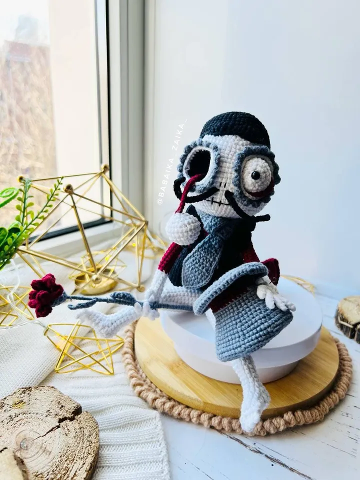 PDF Crochet Mr. Santa Muerte Pattern, Halloween Pattern, Crochet Monster, Doll Crochet Pattern, Skull Doll, Señor Muerte patrón en español