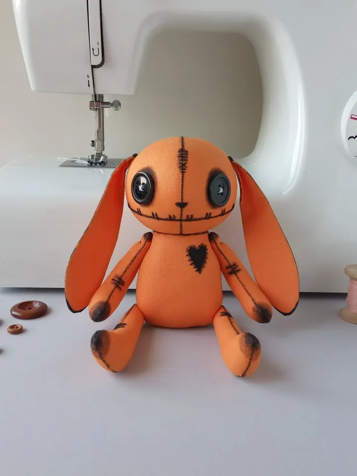 Handmade Bunny Doll – Orange