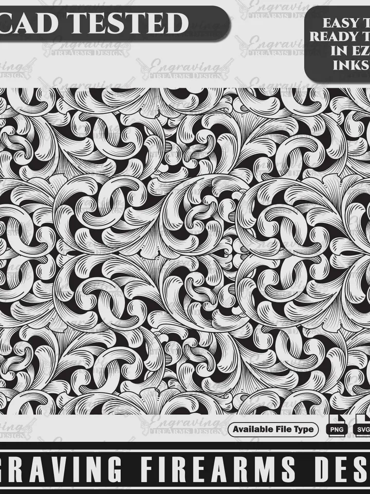 Engraving Firearms Design Seamless Scroll Pattern