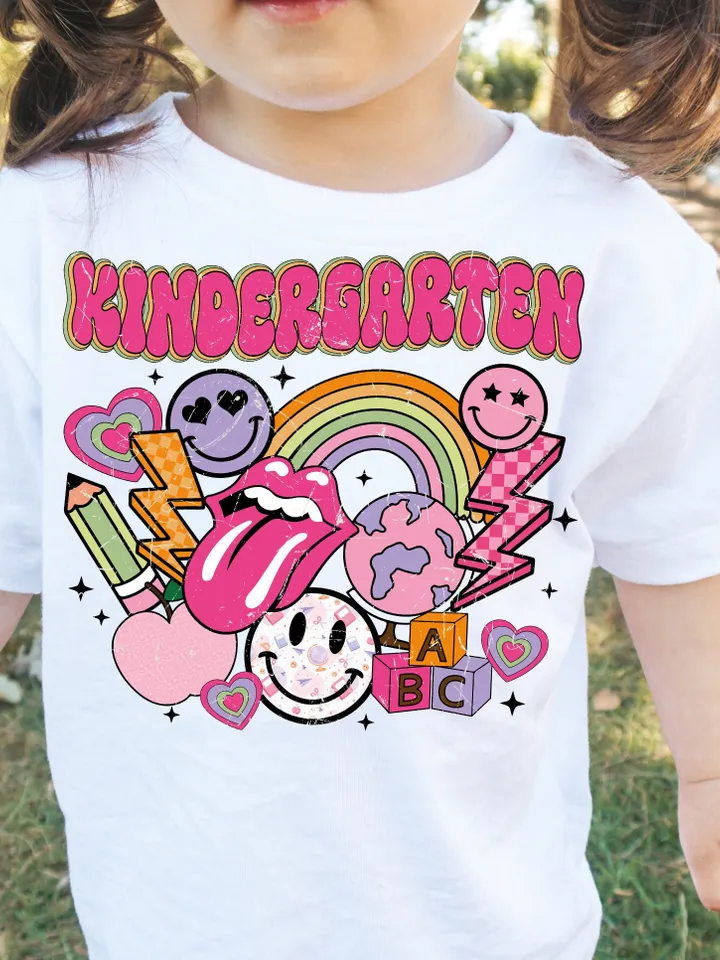 Back to school, Kindergarten Printable, Kindergarten PNG, First Day Of School, School Png, Retro PNG , Kindergarten Grade Design, School Png